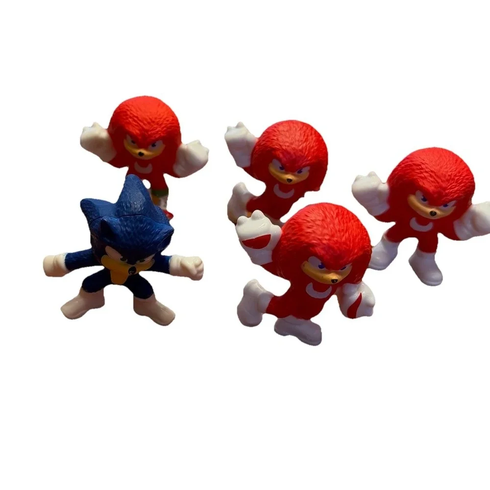 Sonic the Hedgehog 3 Toy 2024 McDonald's Happy Meal Red Blue Knuckles Sonic Lot